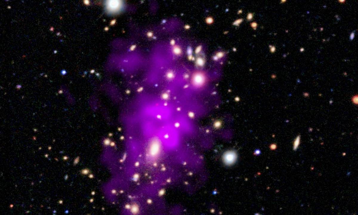 Mừng năm mới với hình ảnh từ Đài quan sát Chandra: Cụm thiên hà Champagne