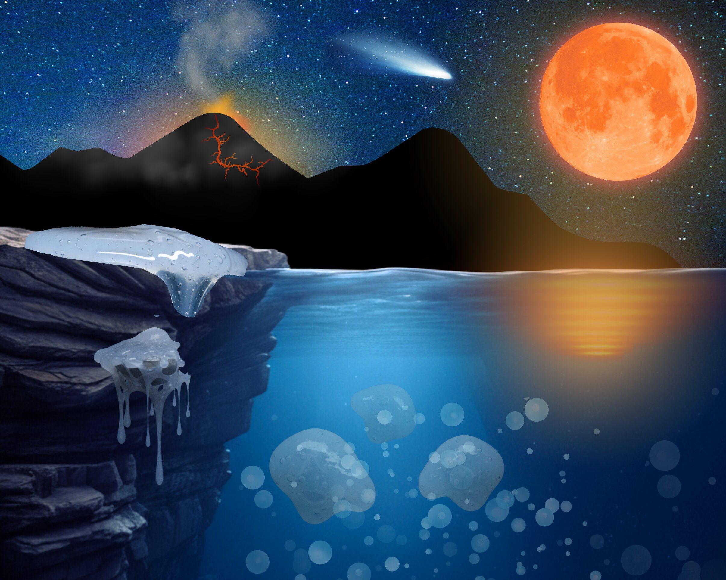 Các gel bám bề mặt có thể giải thích cho sự sống trên Trái Đất